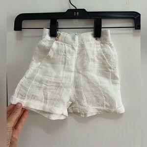 NOMA Kids White Ramie Shorts